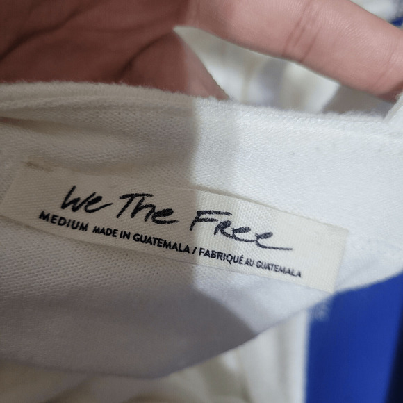 Free People We The Free Flaunt It Long Sleeve Tee In lvory M - Picture 5 of 6